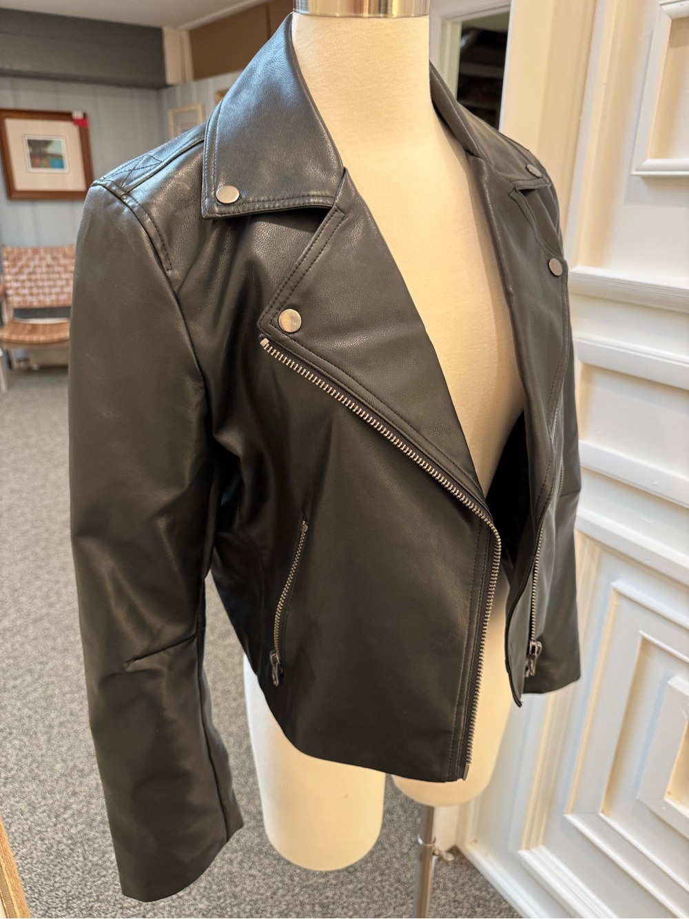 Gentle Fawn Classic Black Leather Moto Jacket - Women - Picture 2 of 3